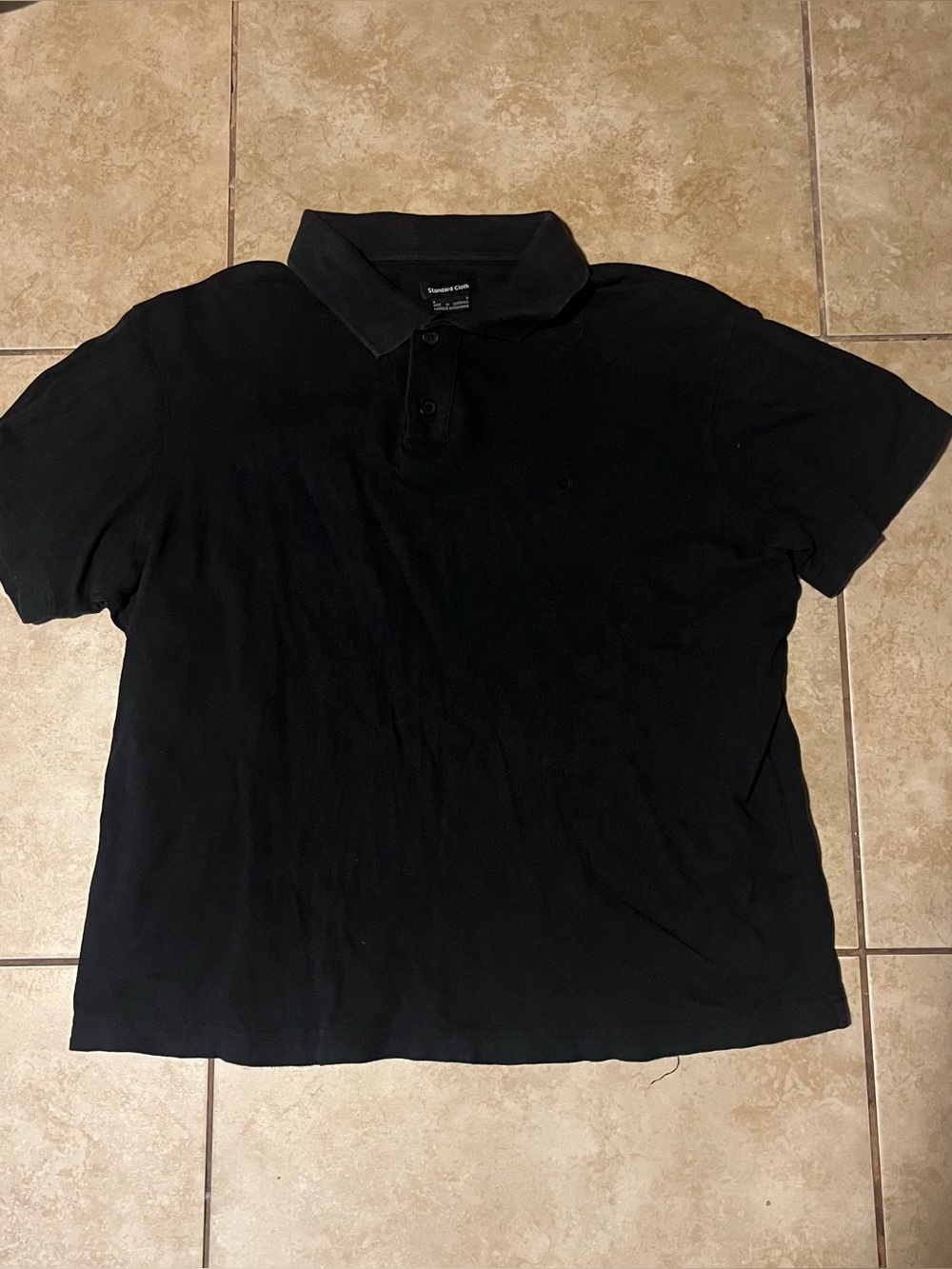 Urban Outfitters Standard Cloth black polo shirt
